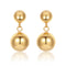 Dual Gold Balls Drop Earrings - Zafari Studio Jewelry